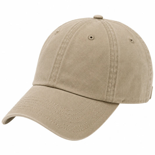 Casquette unisexe taille unique en coton beige à visière courbée style décontracté
