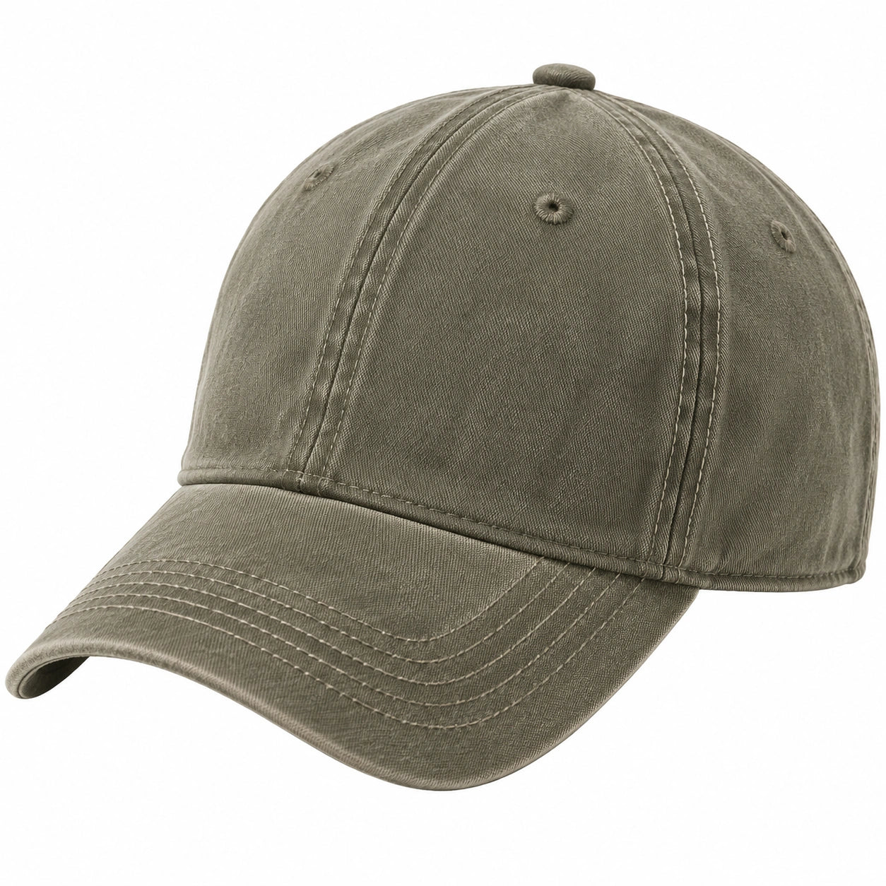 Casquette de baseball taille unique en coton kaki style décontracté