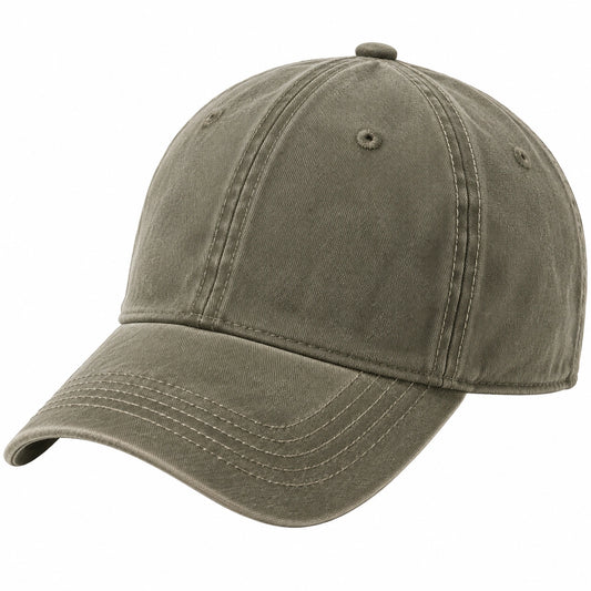 Casquette de baseball taille unique en coton kaki style décontracté