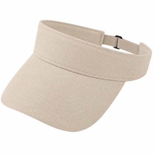 Visière unisexe taille unique en tissu beige réglable pour activités extérieures